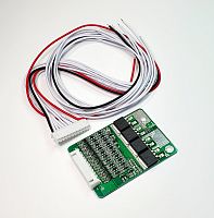 Плата PCB (защиты) для 10 Li-Ion АКБ, до 25A с Балансировкой, , для контроля заряда/ разряда; совмещенный порт; в комплекте с 11pin разъемом, BMS 10S 