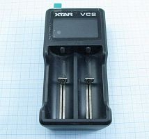 ЗАРЯД УСТР. XTAR VC2 USB Автомат. для зарядки 1-2 Li-Ion аккумуляторов (10440/ 14500/ 16340/ 17335/ 17500/ 17670/ 18650/ 18700/ 26650)