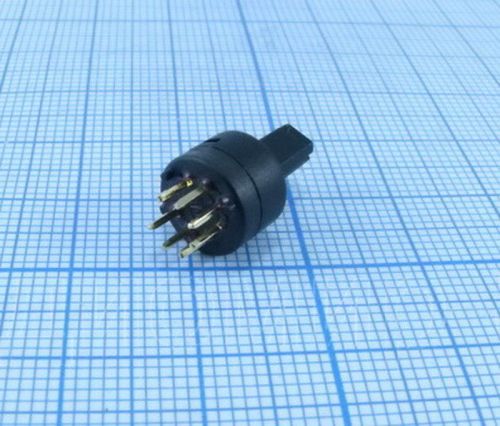 Галетный переключатель на плату, закрытый, 7pin, групп: 1, направлений: 6, 6 полож., активный ток нагр: 0.2A (до 24V), индуктивный ток нагр: 0.5A (до  фото 3