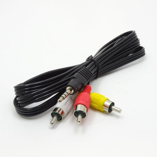 КАБЕЛЬ 3.5 (4pin)  ШТЕК СТЕР - 3RCA  1,5М   ЧЕРНЫЙ  GOLD - 3xRCA "шт" OD3.5x10.5мм PREMIER  фото 2