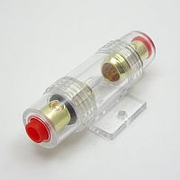 КОРПУС АВТОПРЕДОХРАНИТЕЛЯ АВТОКОЛБА (85X40Х 25ММ) (GOLD) до 100A (Держатель на 1AGU)