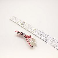 Светодиодная планка для подсветки ЖК панелей (4+4линзы) 43" (3V)(D1) SZKK43D04-ZC29AG-06E 4S1P 393х12мм (Uпит=3В на каждую линзу) Комплект из 2-х план