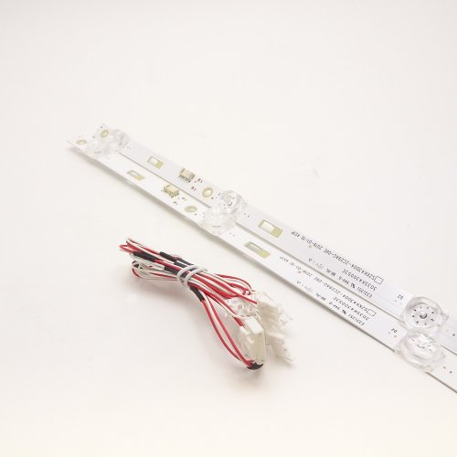 Светодиодная планка для подсветки ЖК панелей (4+4линзы) 43" (3V)(D1) SZKK43D04-ZC29AG-06E 4S1P 393х12мм (Uпит=3В на каждую линзу) Комплект из 2-х план