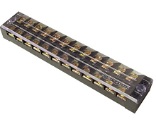 Блок зажимов-Клеммный терминал TB-2512 600V 25A ТВ (2x12PIN) сталь анодированная (винт М4) 163х30х20
