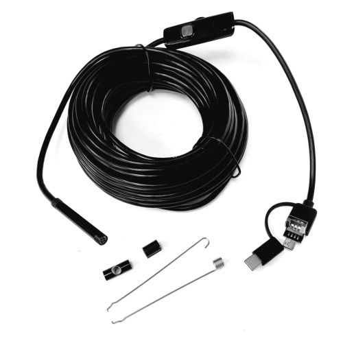 ВИДЕОЭНДОСКОП Гибкая камера "Android 3 in 1" (microUSB + USB + Type-C) (d=5,5мм/мягкий кабель- 10м) ; IP67; HD 640*480/1280*720; фокусное расстояние ВИДЕОЭНДОСКОП Гибкая камера "Android 3 in 1" (microUSB + USB + Type-C) (d=5,5мм/мягкий кабель- 10м) ; IP67; HD 640*480/1280*720; фокусное расстояние