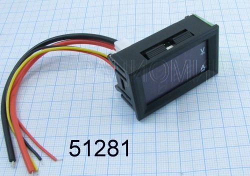 Вольтметр- амперметр цифр. встраив. I=0-10A, Uизм=0-100v ( ±1% ) ,3-х разряд.,красно-син.цифры 2 ряда,h=7,2мм, Uпит=4,5-30V;ток:20mA; частота обновл.: фото 3 Вольтметр- амперметр цифр. встраив. I=0-10A, Uизм=0-100v ( ±1% ) ,3-х разряд.,красно-син.цифры 2 ряда,h=7,2мм, Uпит=4,5-30V;ток:20mA; частота обновл.: фото 3