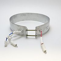 ТЭН термос-чайника (термопота) 750W d=165мм (хомут)   3 провод. вывода L=115мм с кольц. клеммой на конце, с керамическ. изоляторами, для подключения