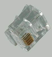 ШТЕКЕР-КОННЕКТОР ТЕЛЕФОННЫЙ 6P4C 4pin (ЛИНИЯ) (TP-6P4C/TL-02823/PR6430) RJ11 