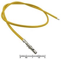Контакт питания (гнездо) на проводе L=20см (MF-F 4,20mm AWG20 0,2m Yellow) (ЖЕЛТЫЙ) (Для разъемов серии MINI-FIT) 5557