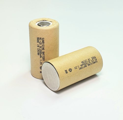 АККУМУЛЯТОР    1,2v   1500mAh (10C) SC  Ni-Cd  ( 23х43мм ) ( в картоне )  SUNRISING  (для ремонта АКБ шуруповертов)