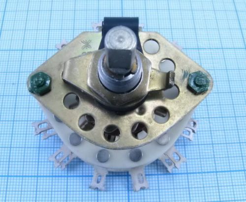 Галетный переключатель на корпус, открытый, 12pin, групп: 2, направлений: 8, 2 полож., активный ток нагр: 0.5A (до 350V), индуктивный ток нагр: 3A (до фото 3 Галетный переключатель на корпус, открытый, 12pin, групп: 2, направлений: 8, 2 полож., активный ток нагр: 0.5A (до 350V), индуктивный ток нагр: 3A (до фото 3