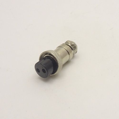 РАЗЪЕМ GX16 16M-2A (D16mm) 2PIN ГНЕЗДО НА КАБЕЛЬ под пайку металл. (1-561-2 Разъем MIC 2P) (ответная часть штекер GX16 16M-2B 12419/16M-2 12669) фото 4