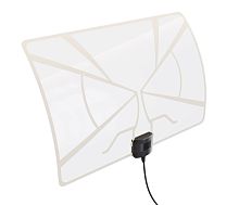 АНТЕННА TV BAS-5324-P   для приема Цифровых(DVB-T/T2) и аналог. кан.МВ/ДМВ (6-12 /21-69 канал) Комнатная; пассивная; волн.R=75Om; габ:348х225х1мм(ульт