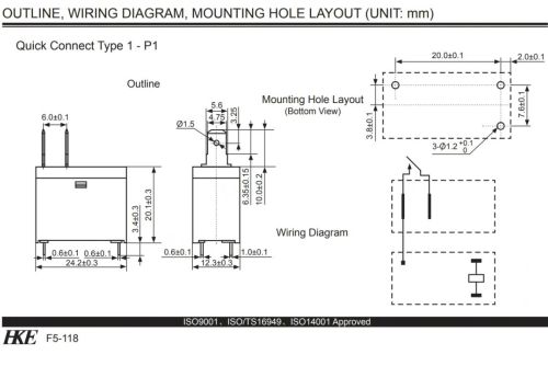 Реле э/м DC12V 16A 3+2pin, пайка (PCB), Контакты: 1гр. на замыкание (1А) () 24,2x12,3x20,1мм (HKE F5H-DC12V-P1 (DYSF-D12V-P1 )) 2 контакта под клеммы фото 2 Реле э/м DC12V 16A 3+2pin, пайка (PCB), Контакты: 1гр. на замыкание (1А) () 24,2x12,3x20,1мм (HKE F5H-DC12V-P1 (DYSF-D12V-P1 )) 2 контакта под клеммы фото 2