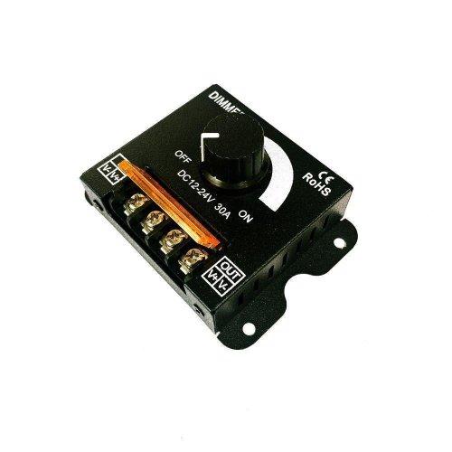 Диммер ( регулятор яркости ) Механический 1канал    DC12-24V;  30A;  360-720W; с защитной крышкой; габариты: 60х89х35мм фото 2