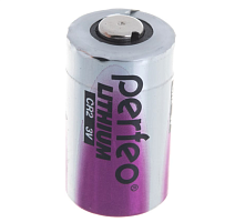 БАТАРЕЙКА ЛИТИЕВАЯ CR2 3V PERFEO Lithium (Li-MnO2); 15,6х27мм  t: -20...+65°C Применение: цифр.фототехника, разл.датчики, лазеры и др