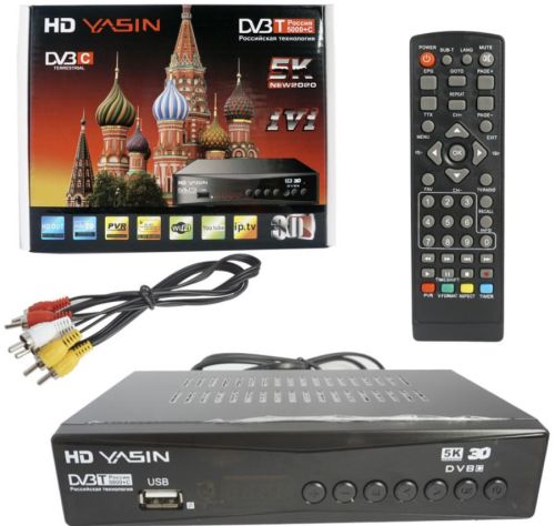 Цифровая ТВ приставка HD YASIN DVB-T8000C  российская технология фото 3