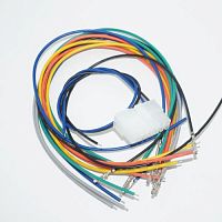 Разъем питания низковольт 14pin шаг 4.2мм (MINI-FIT) (MX5557) с проводами 18-20 AWG (0.5-0.75 кв.мм) (штыревая часть MF-2x7F wire 0.3m) (ответная гнез