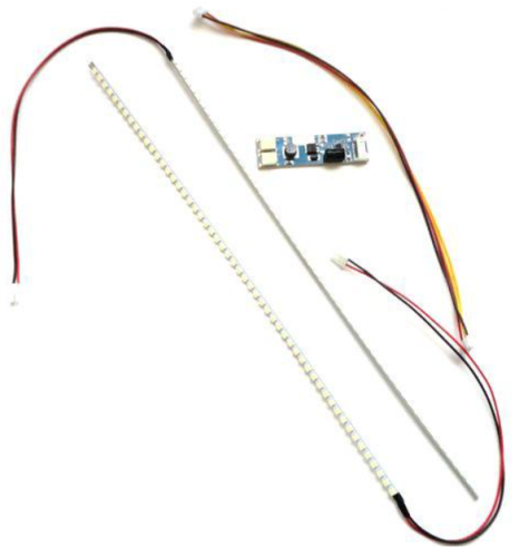 Комплект подсветки универсальный LCD и LED ТВ и мониторов 15-17" 9-30V (длина лент 320мм) в комплекте 2 светодиодных ленты (smd 48шт) и плата управлен