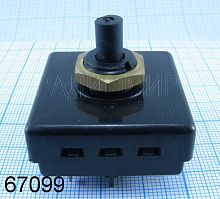 Галетный переключатель на корпус, закрытый, 3pin, групп: 1 (RT-18-3P)