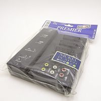 Селектор SCART(4гн)+6RCA(гн) переключатели:( OFF; B-A; C-A/ A;B;C); корпус: пластик; цвет: черный; (PREMIER 2-450)