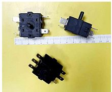 Переключатель поворотный для масляного обогревателя OFF-ON-ON 6pin (8 положений по кругу) 30х30мм, угол поворота 360°  крепеж 28мм /  Термостат рег. K