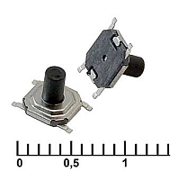 Микрокнопка квадратная тактовая, 4pin, 4x4x4,3мм, L=3мм, SMD (IT-1187A)