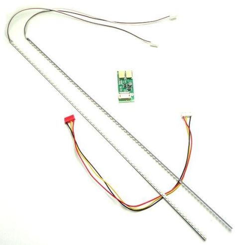 Комплект подсветки универсальный LCD и LED ТВ и мониторов 15-17" (длина лент 353мм) в комплекте 2 светодиодных ленты (smd) и плата управления/коммутац Комплект подсветки универсальный LCD и LED ТВ и мониторов 15-17" (длина лент 353мм) в комплекте 2 светодиодных ленты (smd) и плата управления/коммутац