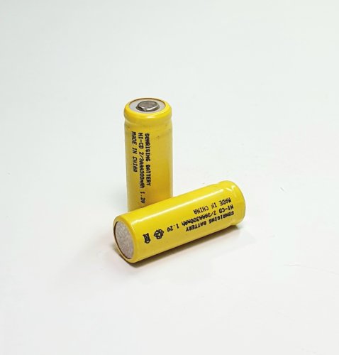 АККУМУЛЯТОР    1,2V    300mAh   Ni-CD (2/3AAA300) ( 10,5*29,0mm )  (02201)  SUNRISING    Реальная емкость: 200-210 mAh (измерено на Lii-500)