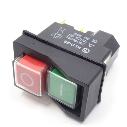 Пусковая кнопка для бетономешалки, 4pin, AC 220/250V 16A, IP55 (KLD-28A, YH02-A/DKLD DZ-6) фото 2