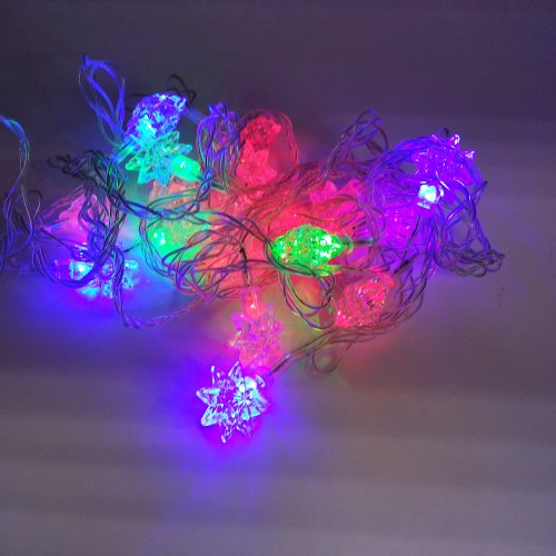 Гирлянда св/д RGB 28LED дл=4,2м "Звезда" Быстрое изменение цвета, AC220V, контроллер, прозрачный провод   
