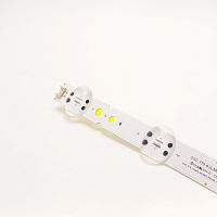 Светодиодная планка для подсветки ЖК панелей 43" (5линз) SSC_Y19_Trident_43LM63_REV00 (440 мм 5 линз), 440х20мм., линзы овальные, крупные, разъем подк