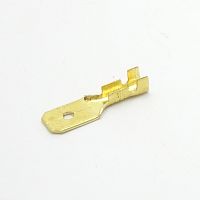 КЛЕММА НОЖЕВАЯ ШТЕКЕР НЕИЗОЛ ЛАТУНЬ 6.3мм/0.75-1.5мм2 (длина=10мм)