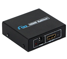 Разветвитель HDMI ver.1.4 1Вход (HDMI) - 2Выхода (HDMI) Активный( Full HD 1080P,3D) Поддерж: разреш-(1920х1200;1080p; HDMI/DVI:480i/576i/4