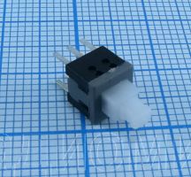 Микрокнопка квадратная модульная, 6pin без фиксации, 30V 0.1A, 6x6x10мм (PB22E06)