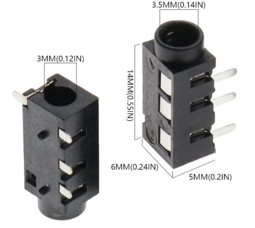 ГНЕЗДО 3.5 MM НА ПЛАТУ 4PIN 14х6х5; монтаж DIP/SMD поверхностный (горизонтал. установка); PJ-320A, 30V, 500mA фото 4