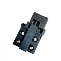 Пусковая кнопка Для электроинструмента, 4pin без фиксации, AC 220/250V 8.0A, под винт, 29x16x33мм, толкатель: черный, корпус: черный (FA3-10/2F (№116)