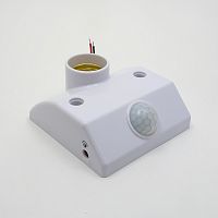Датчик движения накладной ZD1309/802 AC220V; цоколь E27; 60W; вр: 3-200с; корпус- пластик; цв: белый <LED>