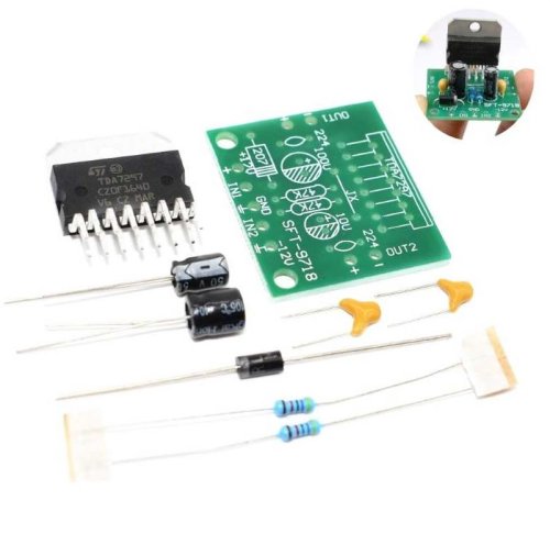 МОДУЛЬ Усилитель звука СТЕРЕО на TDA7297 (КОМПЛЕКТ ДЕТАЛЕЙ) 2х15W 6...15V 12V/2A; Выходное сопрот: 4-8Om; режим работы усилителя: AB; диапаз.t: 0...