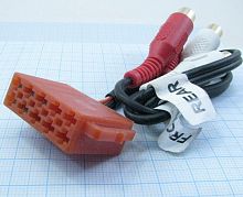Евроразъем для а\м    (ISO *10) 10pin  (45049)   IS-392                                                    ISO*10(штекер 10PIN(5активн) на 4RCA гн. + 