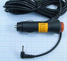 Шнур для подключения РАДАР-ДЕТЕКТОРА  АВТО 12V (прикур) штек.2.5x0.7мм(углов.) "LP8 25 12V" L кабеля=3,5м; цвет: черный; с индикацией 