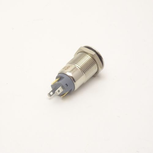 Антивандальная кнопка круглая для домофона, 4pin, OFF-ON с фиксацией, 12-24V 2.0A, под гайку М12, под пайку, подсв.:синий, d:12мм, нормально разомкну фото 2 Антивандальная кнопка круглая для домофона, 4pin, OFF-ON с фиксацией, 12-24V 2.0A, под гайку М12, под пайку, подсв.:синий, d:12мм, нормально разомкну фото 2