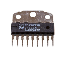 Микросхема TDA3653B orig (TDA3651) TV кадровая развертка SIL9MPF металлич. подложка