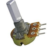 РЕЗИСТОР 77002 перем B1K МОНО ручка п/круг (16K1 F)