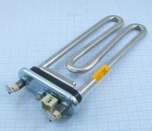 ТЭН для стральной машины LG и других (original) AEG33121513 Kawai (3406050  8266069  AEG 33121513) 1600W (Италия), короткий L-175mm/прямой/с датчиком 