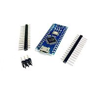 ARDUINO Nano v3.0 (FT232) на микроконтр. ATmega328, (разъем MicroUSB), напряж. пит.- 5 V, цифр. вых.- 14, аналог. вых.- 8,флеш -32Кб;ОЗУ- 1Кб,