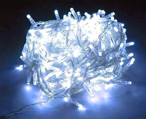 Гирлянда св/д  цв:Белый  холодный  (60 LED) (дл=6м) "Нить"; AC220V, контроллер, прозрачный провод  фото 2