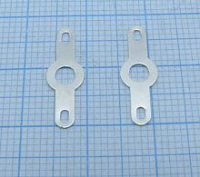 КЛЕММА-ЛЕПЕСТОК ДВУХСТОРОННИЙ КОЛЬЦЕВАЯ ПОД М3 НЕИЗОЛ d=3,2mm/D=6mm/L=18mm  (Под пайку) (Лепесток двухсторонний  1-1-2.8)