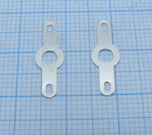 КЛЕММА-ЛЕПЕСТОК ДВУХСТОРОННИЙ КОЛЬЦЕВАЯ ПОД М3 НЕИЗОЛ d=3,2mm/D=6mm/L=18mm  (Под пайку) (Лепесток двухсторонний  1-1-2.8)