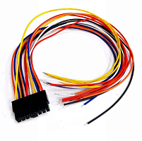 РАЗЪЕМ питания низковольт 16pin MMF-2x8F pitch шаг 3.0мм (Micro-FIT) (штекерный корпус + гнездовые контаты провода 0.3m AWG20=0.5mm2, Корпус 7х25,5х14